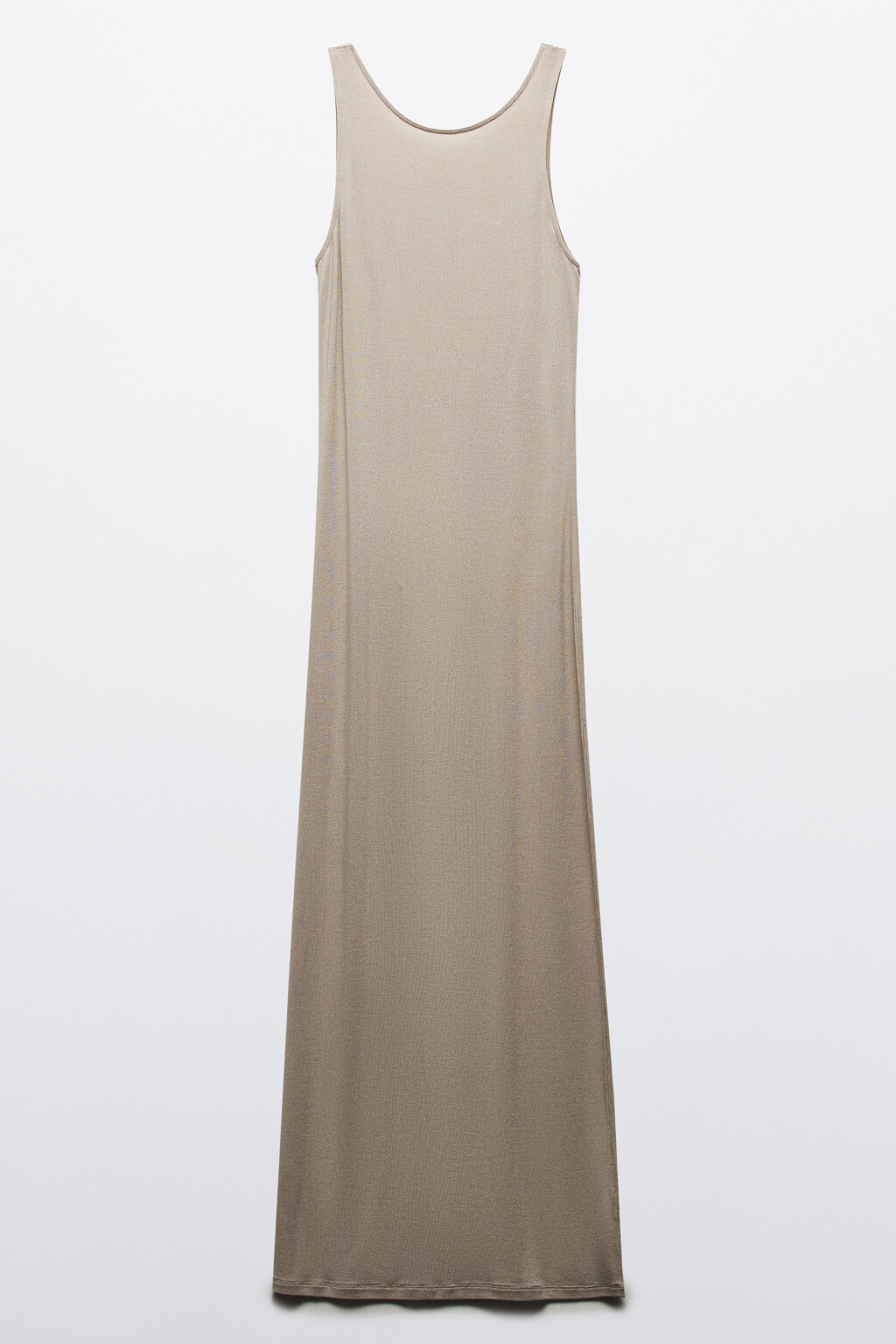 Платье миди вискозное с вырезом на спине - цвет коричневый - 7