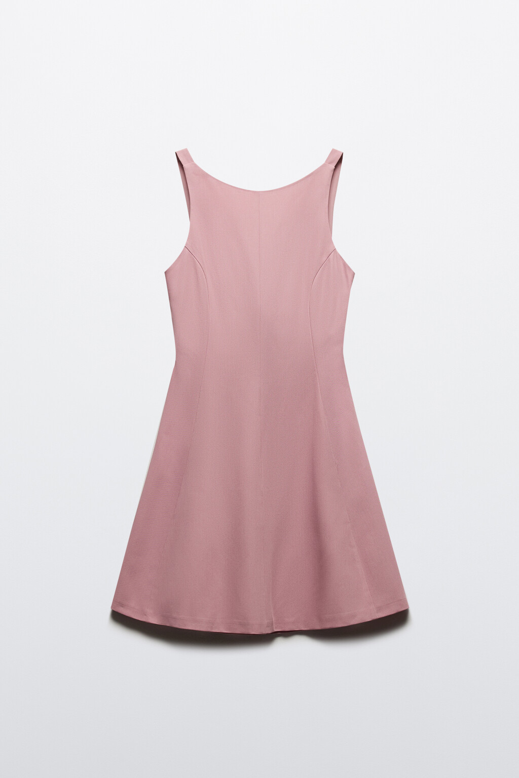 Платье мини с бантом на спине - цвет розовый - 7