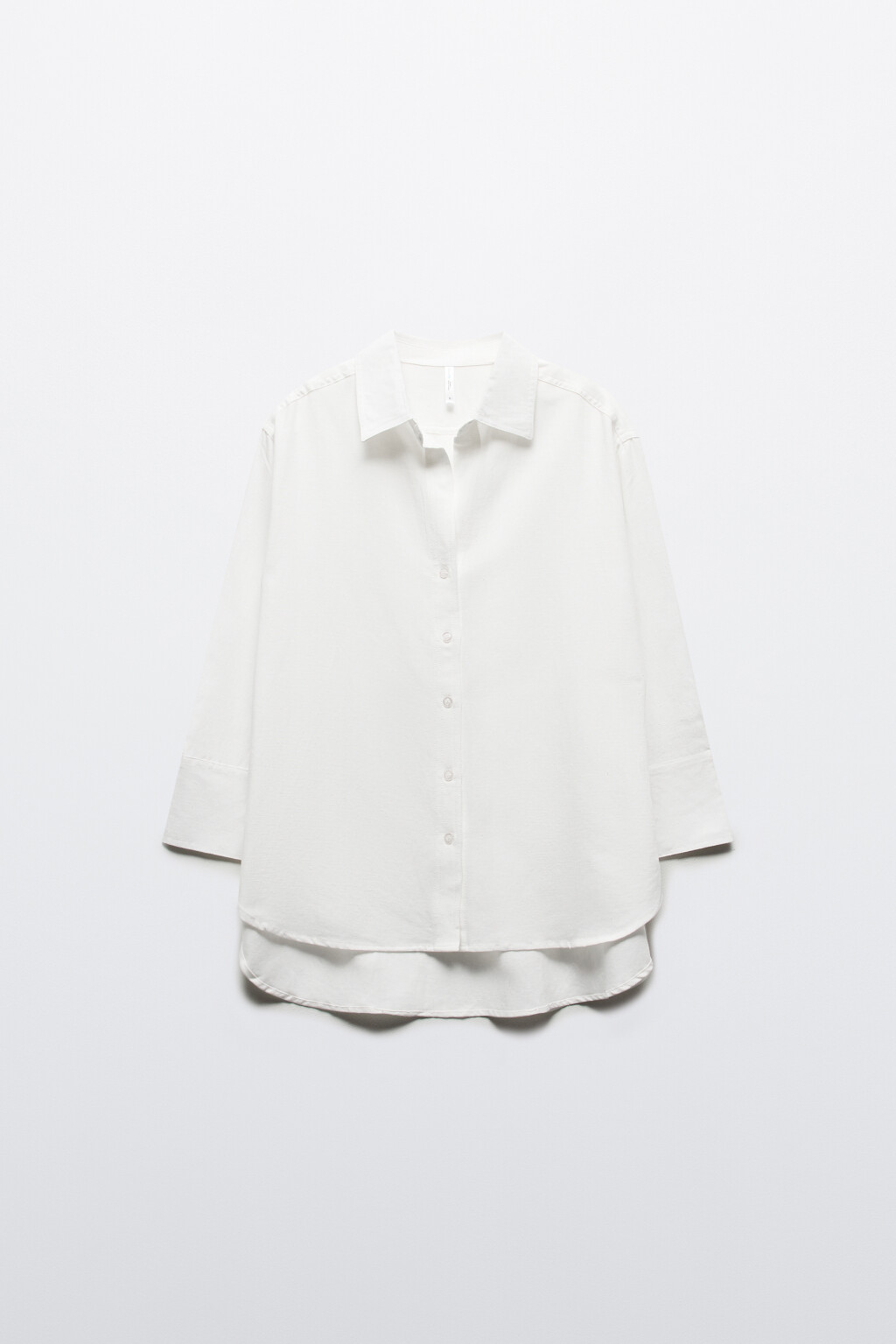 Рубашка oversize с укороченными рукавами - цвет белый - 8