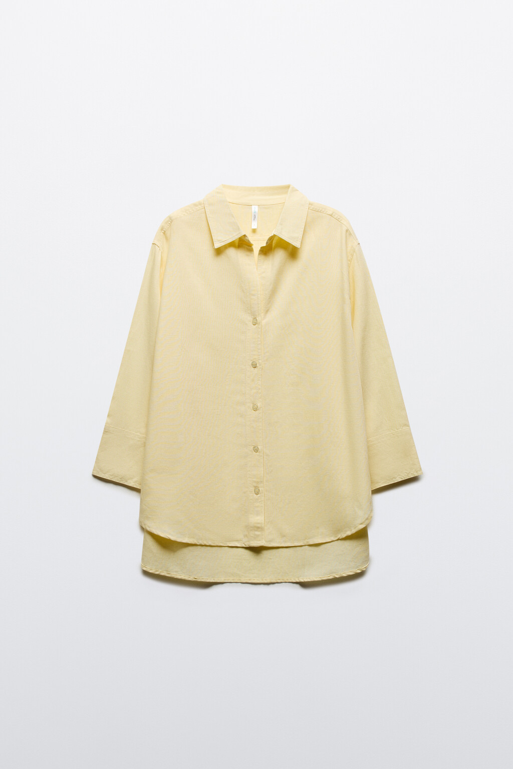 Рубашка oversize с укороченными рукавами - цвет ванильный - 8