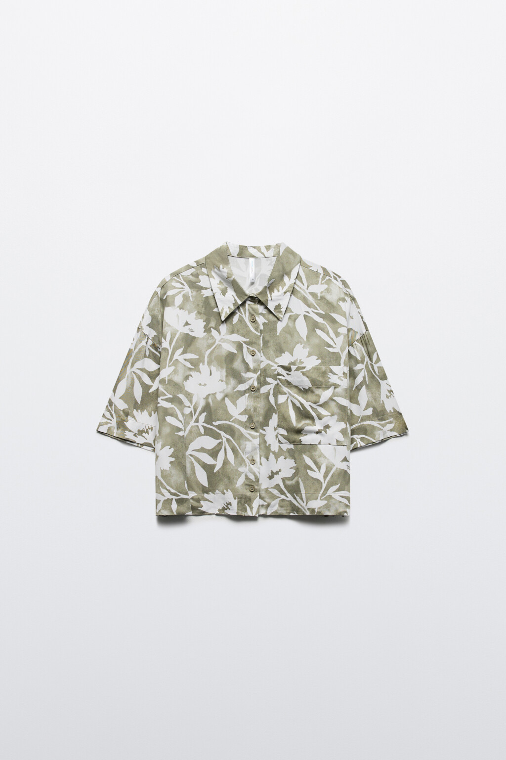 Рубашка укороченная из вискозы - цвет мультиколор - 7