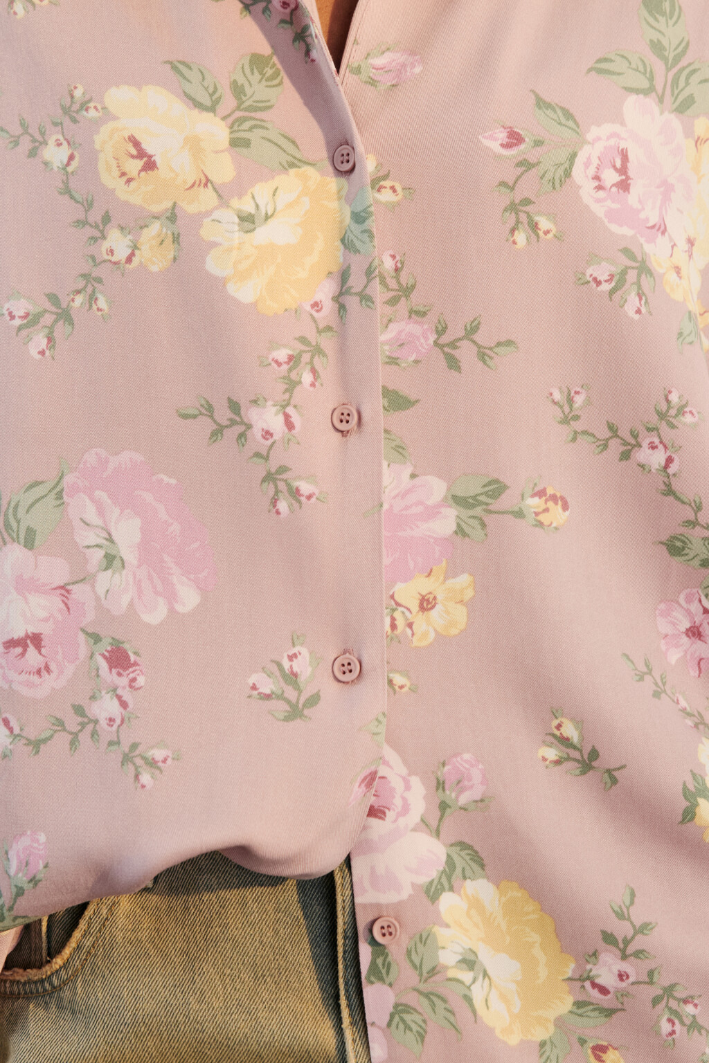 Рубашка oversize вискозная с принтом - цвет бордовый - 6