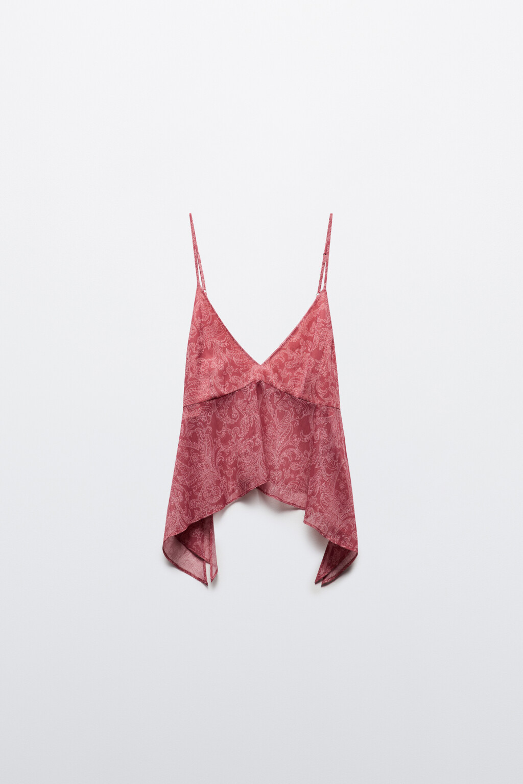 Топ шифоновый на тонких бретельках - цвет мультиколор - 7