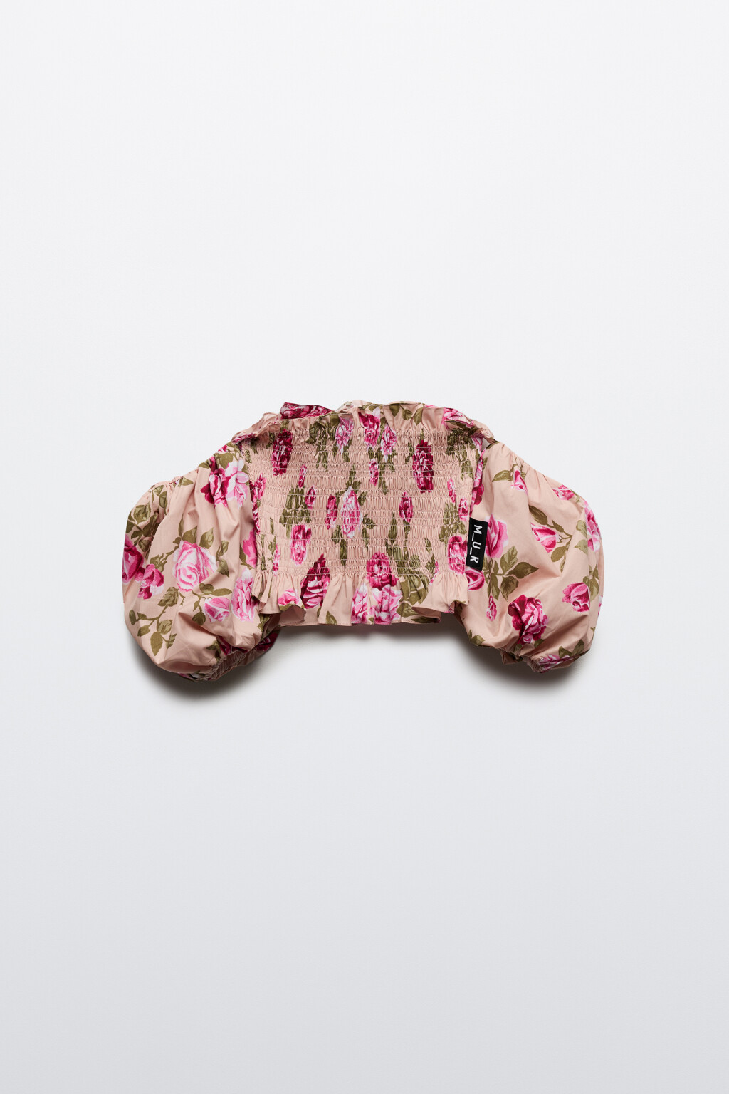 Блузка-топ с пышными рукавами и оборками - цвет мультиколор - 8