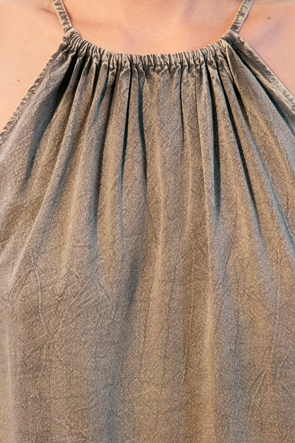 Майка-топ вискозная с завязками по бокам - цвет серый - 6