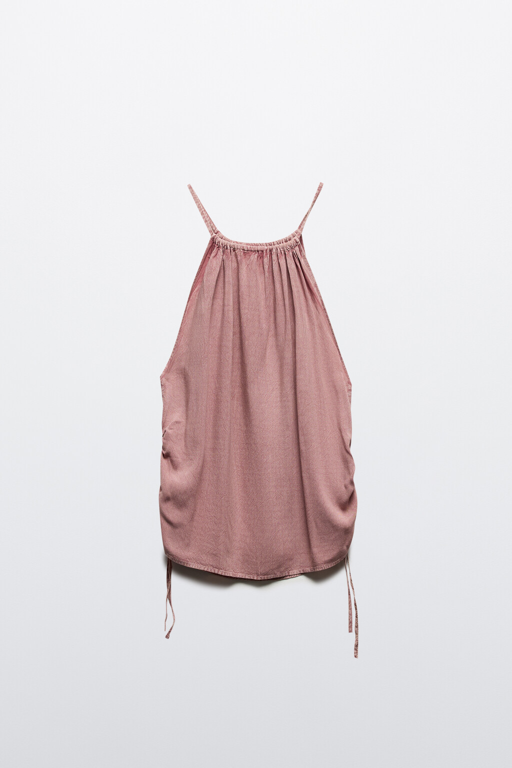 Майка-топ вискозная с завязками по бокам - цвет розовый - 8