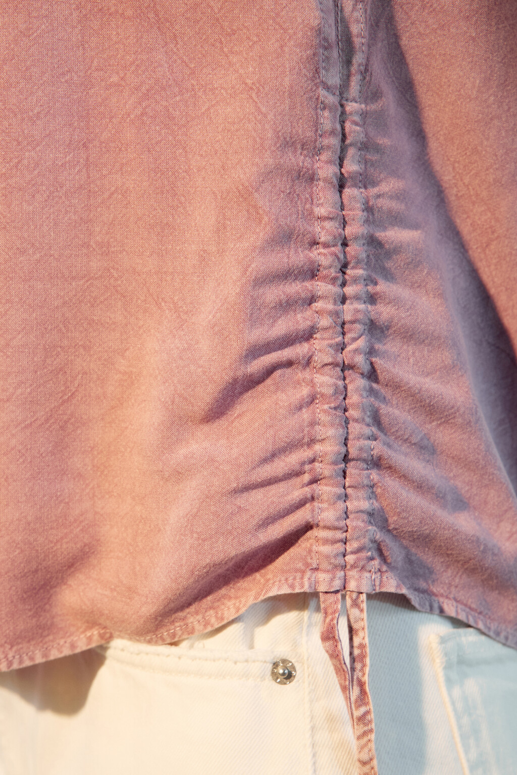 Майка-топ вискозная с завязками по бокам - цвет розовый - 7