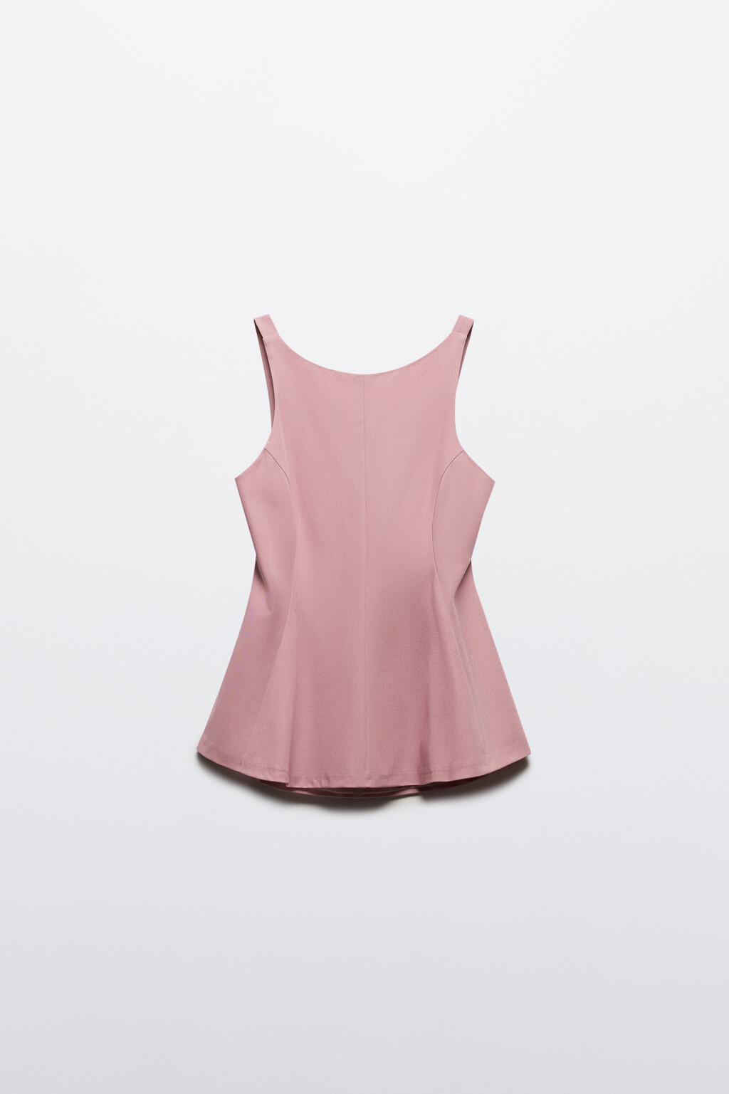 Топ с баской и бантом на спине - цвет розовый - 7
