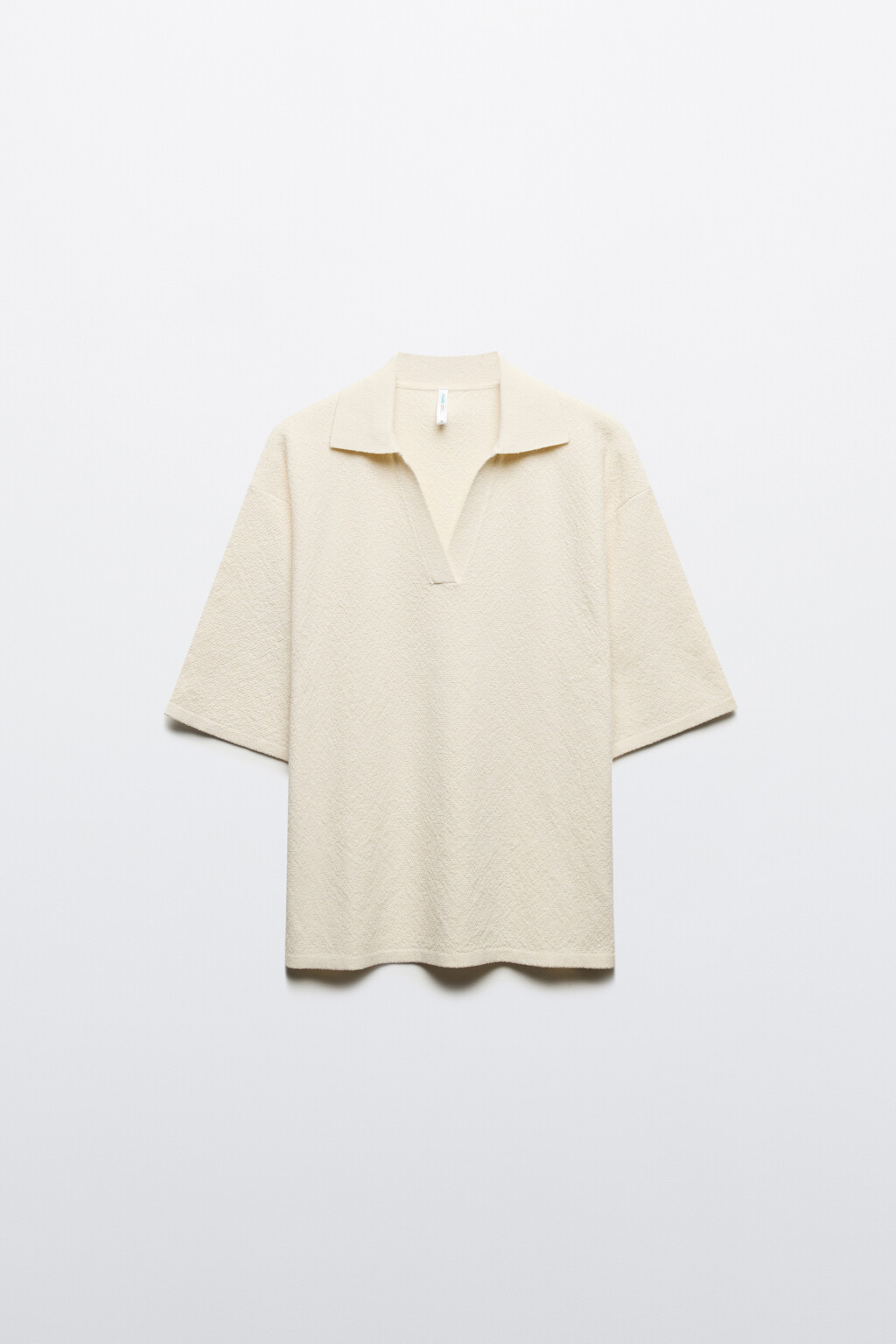 Джемпер тонкой вязки с воротником - цвет бежевый - 7