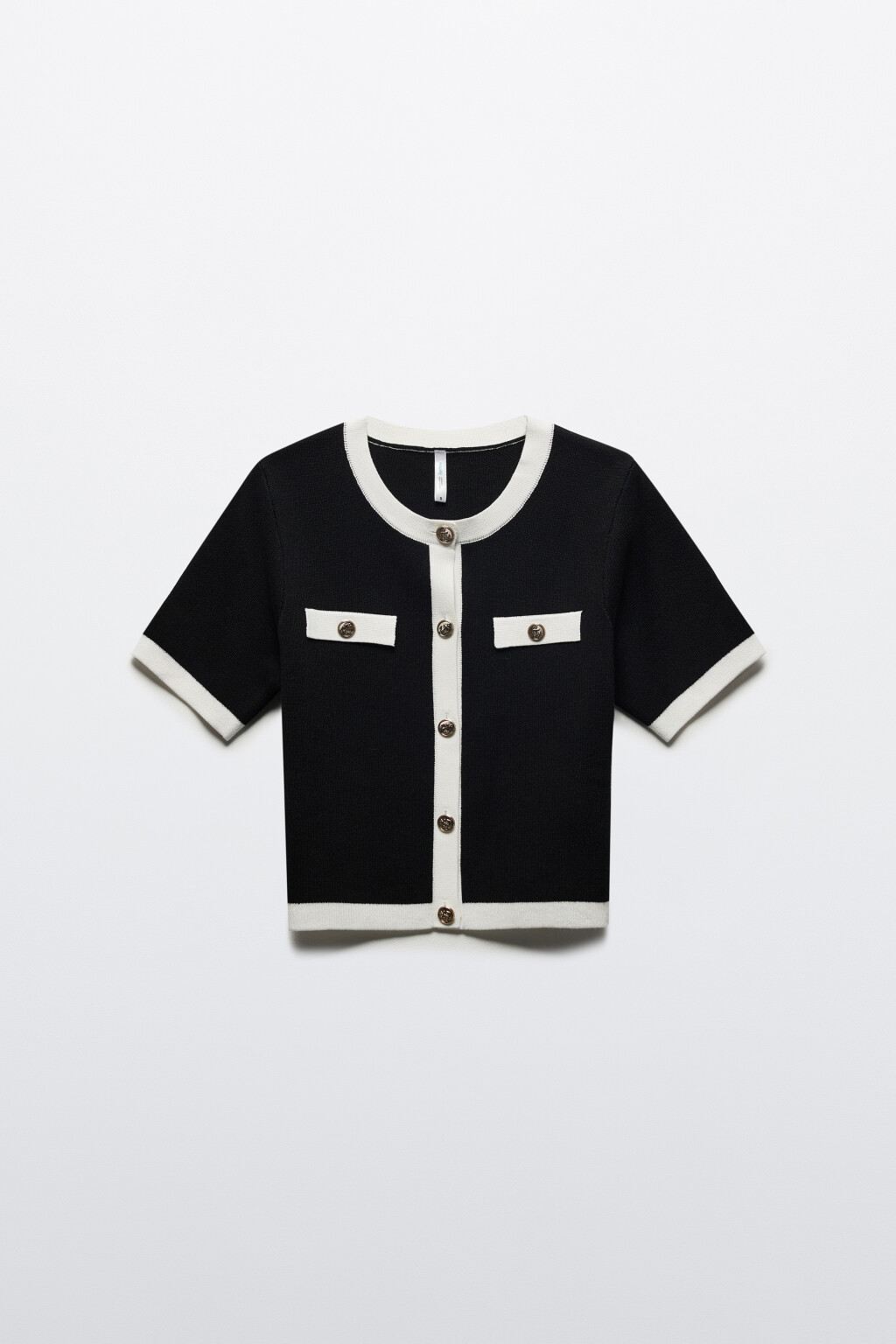 Кардиган на пуговицах с короткими рукавами - цвет черный - 8