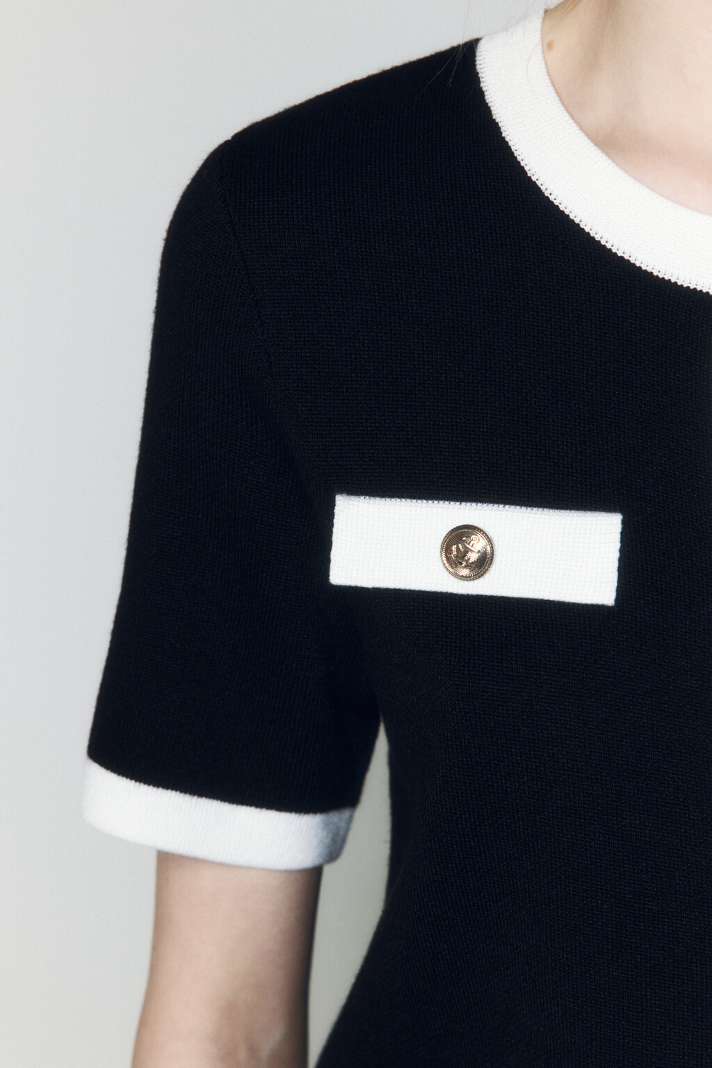 Кардиган на пуговицах с короткими рукавами - цвет черный - 7