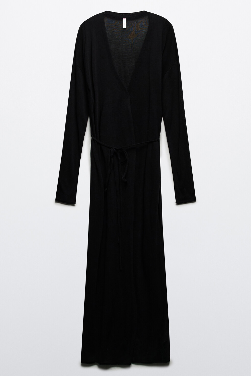Кардиган макси из тонкой вискозы - цвет черный - 8