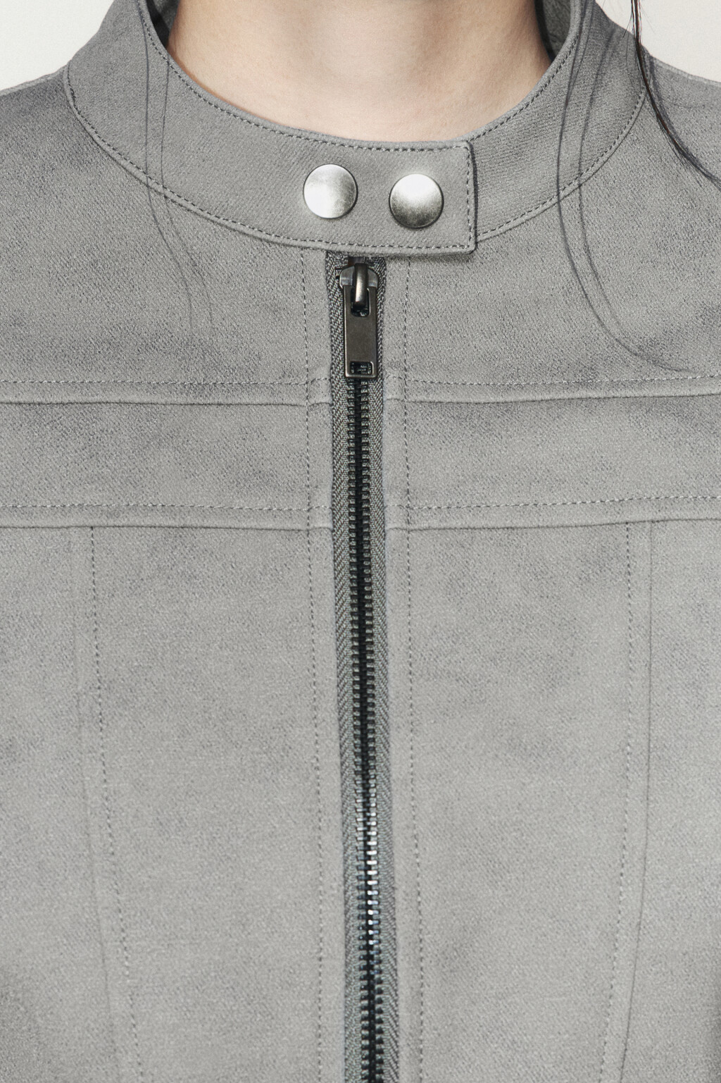 Куртка укороченная в байкерском стиле - цвет зеленый - 6