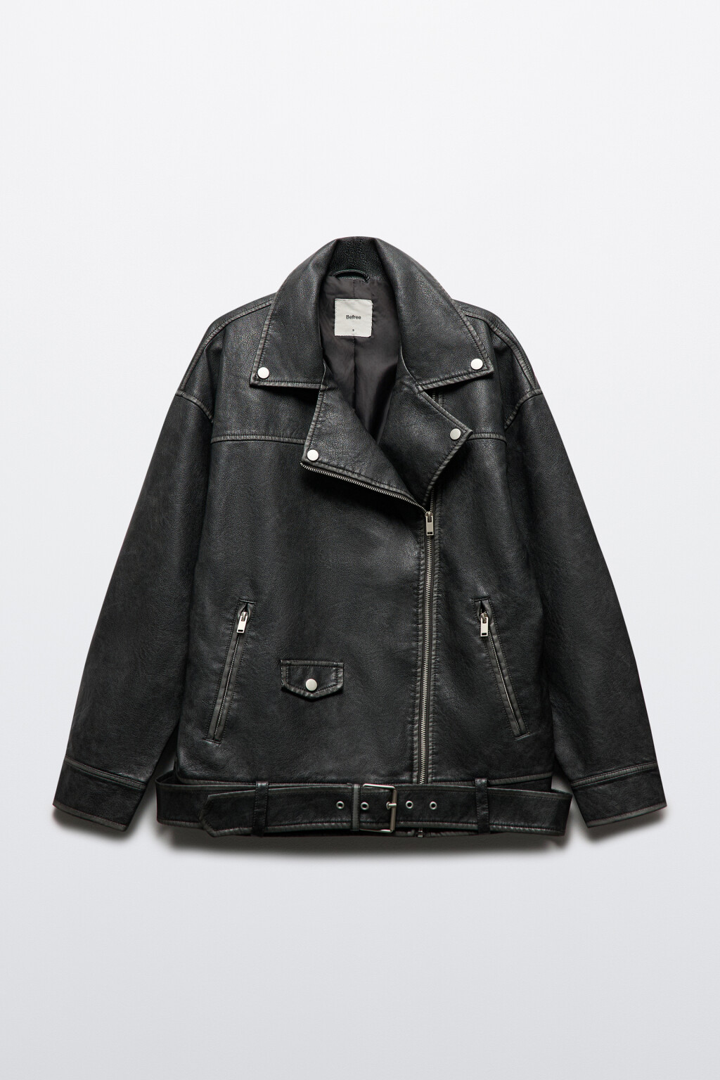 Куртка-косуха oversize с вареным эффектом - цвет серый - 2