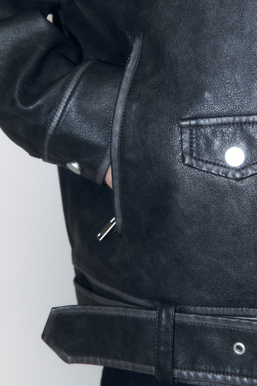 Куртка-косуха oversize с вареным эффектом - цвет серый - 8