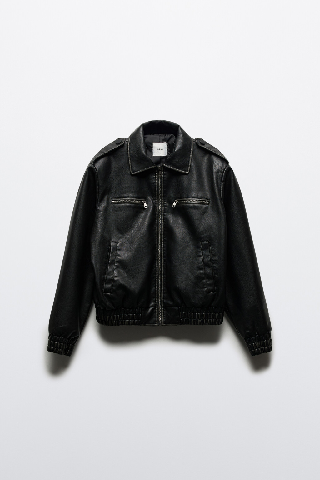 Куртка-бомбер с состаренным эффектом - цвет черный - 9