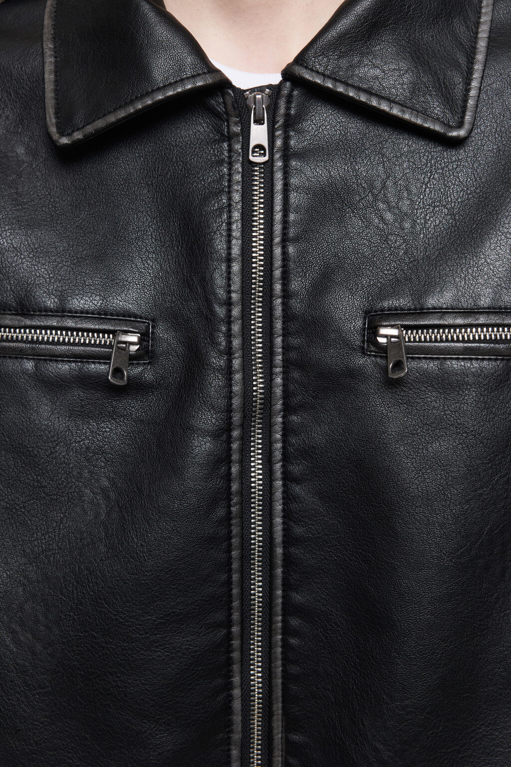 Куртка-бомбер с состаренным эффектом - цвет черный - 6
