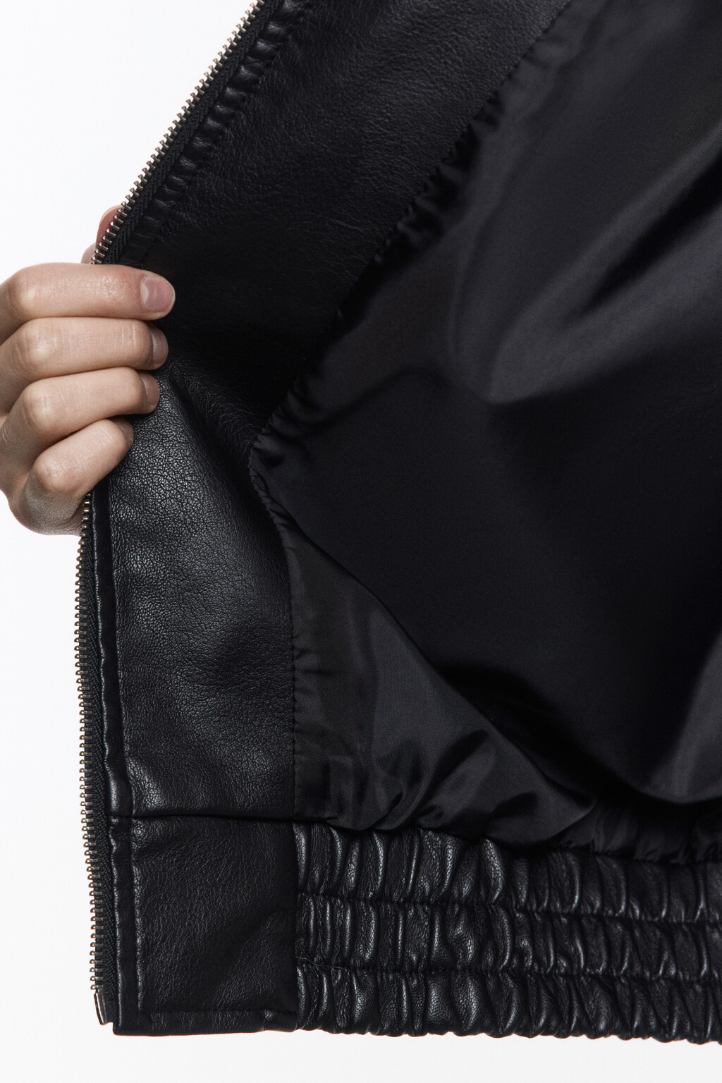 Куртка-бомбер с состаренным эффектом - цвет черный - 8