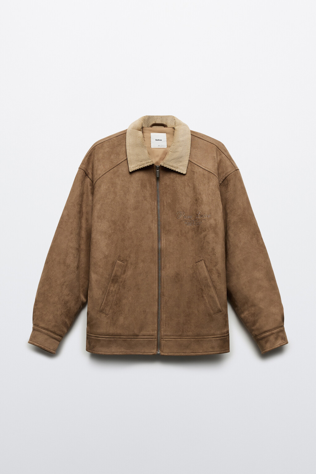 Куртка из искусственной замши на утеплителе - цвет коричневый - 8