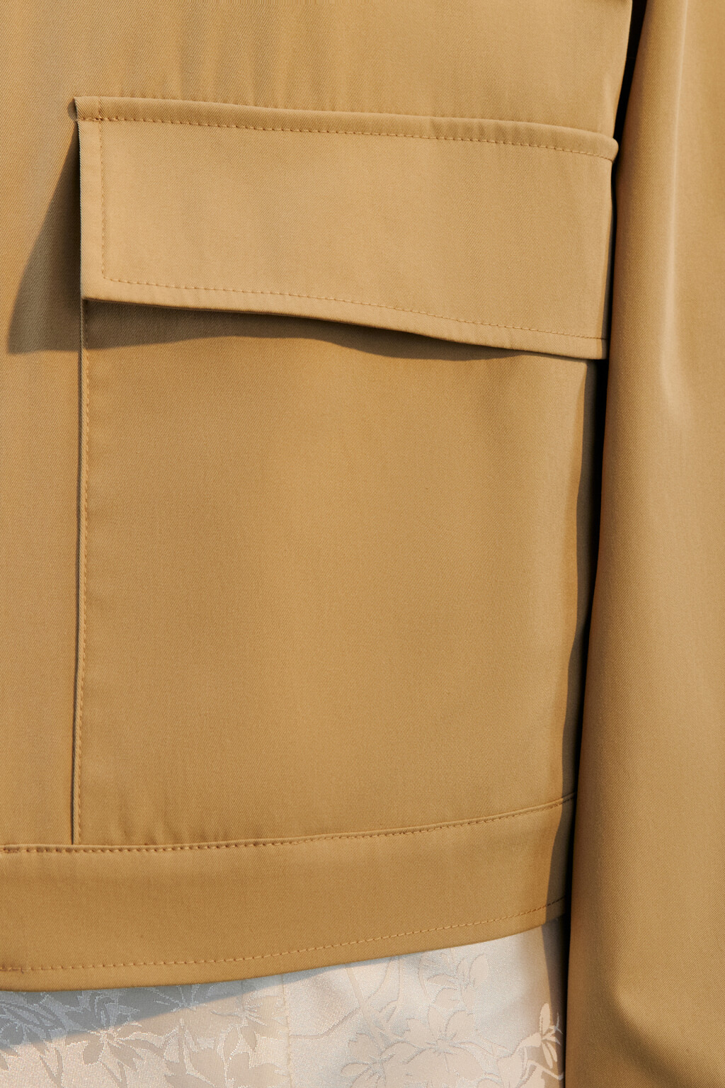 Куртка-рубашка с вельветовым воротником - цвет бежевый - 7