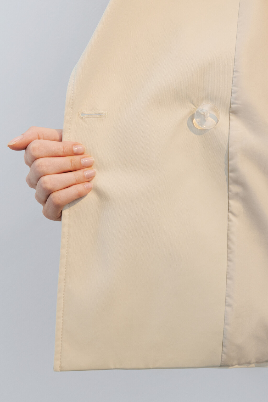 Куртка-тренч короткая с поясом - цвет бежевый - 8