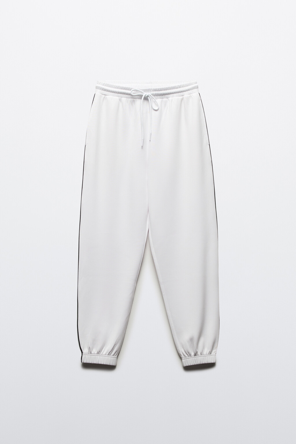 Брюки-джоггеры спортивные с лампасами - цвет ванильный - 7