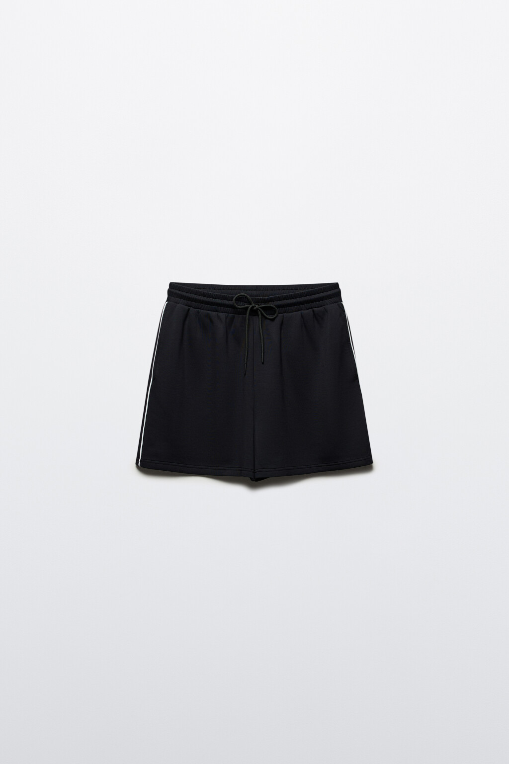 Шорты спортивные с лампасами - цвет черный - 8