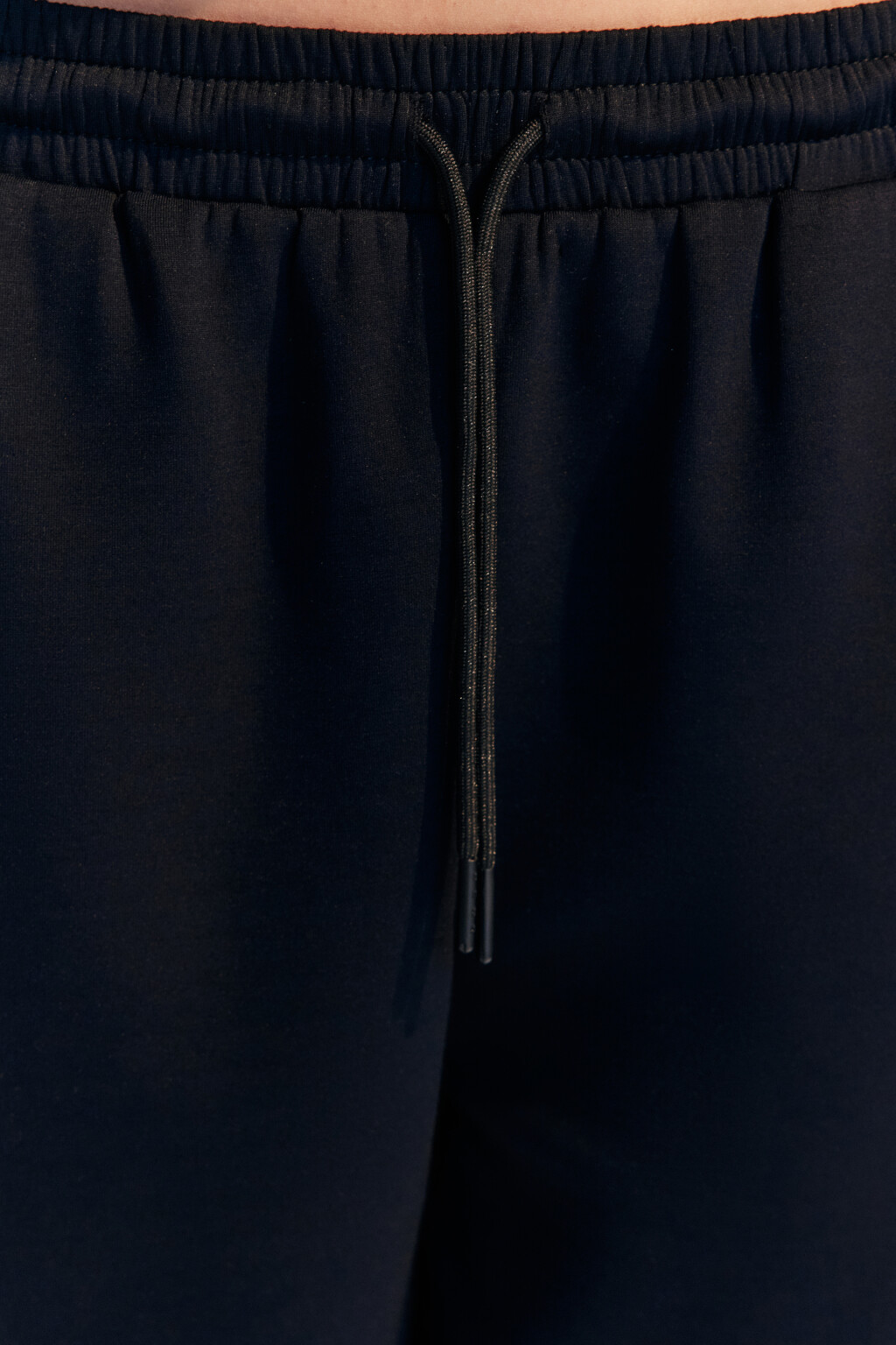 Шорты спортивные с лампасами - цвет черный - 6