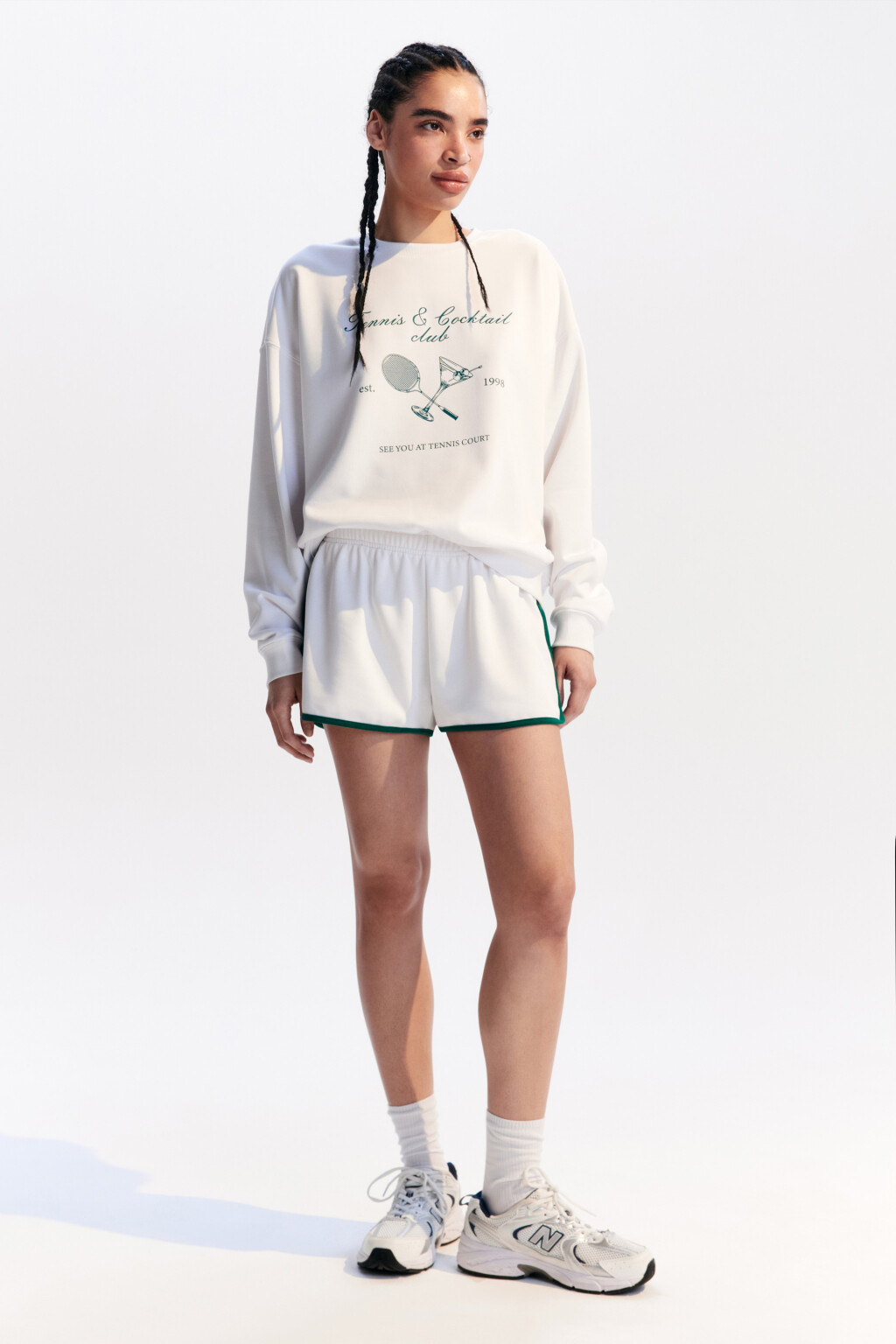 Шорты спортивные с лампасами - цвет ванильный - 5