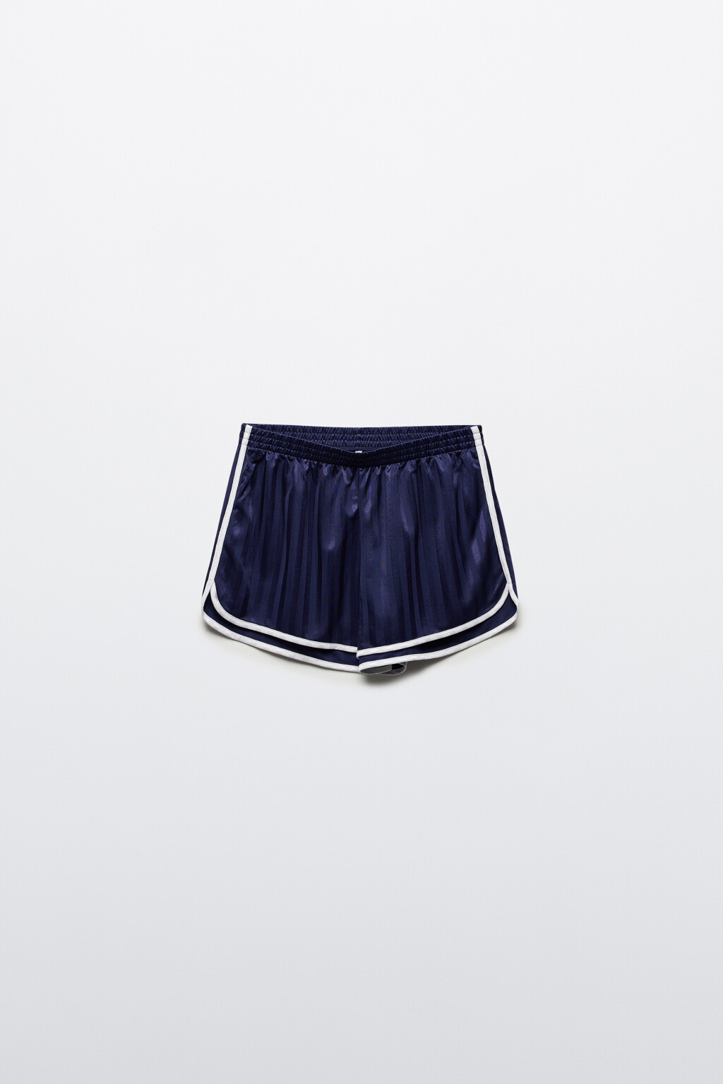 Шорты спортивные атласные - цвет синий - 8