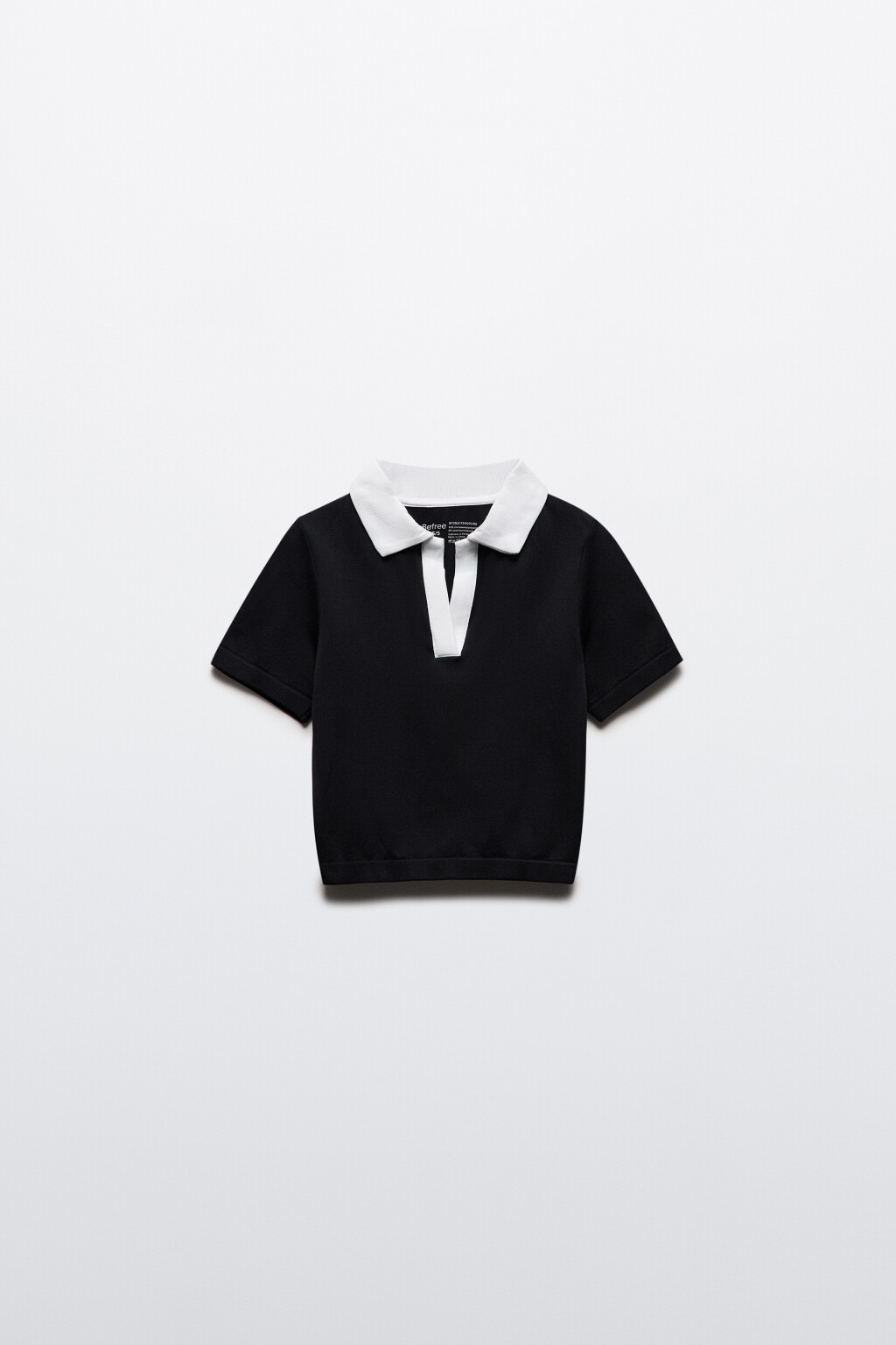 Футболка-поло спортивная в рубчик - цвет черный - 7