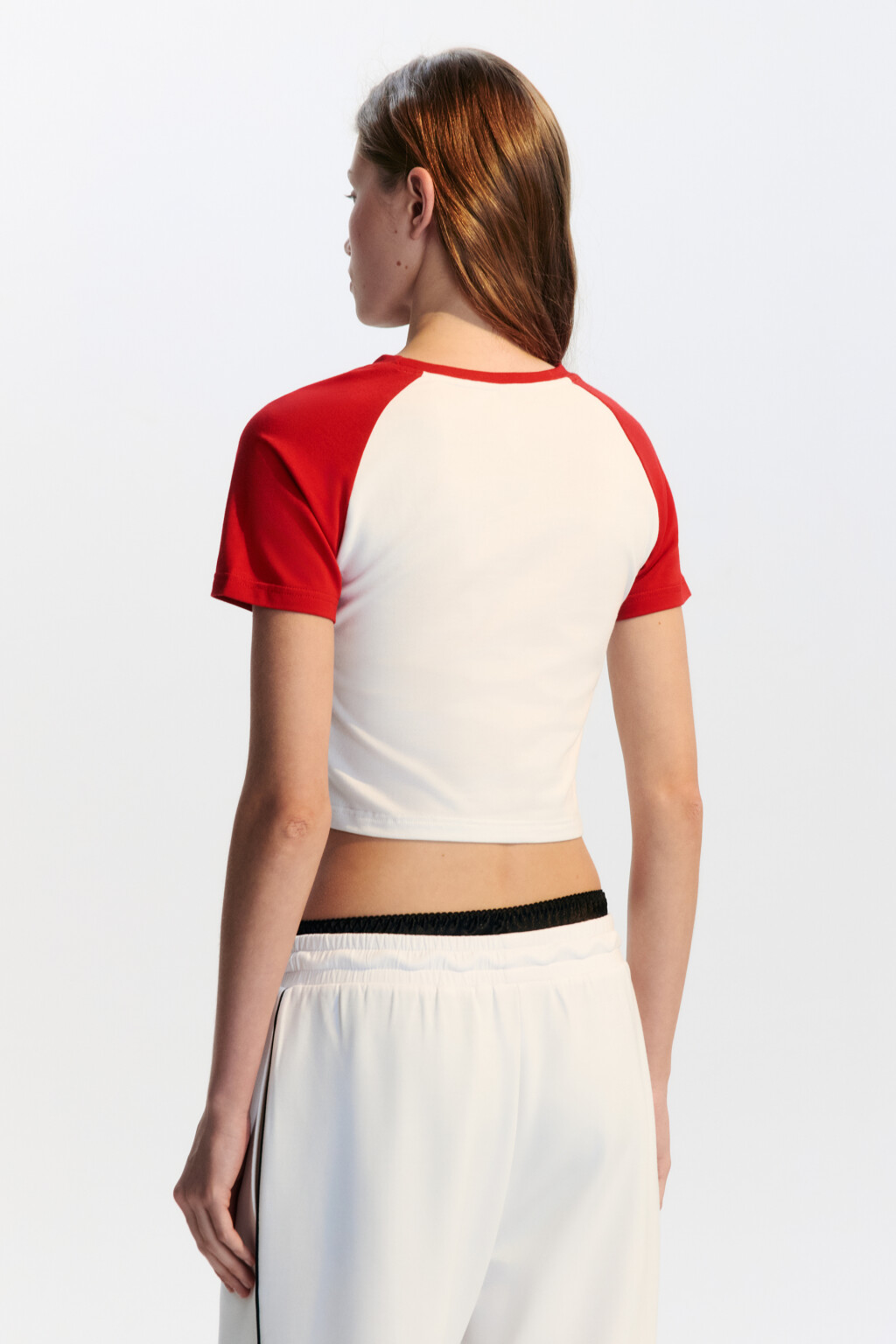 Футболка-топ спортивная с принтом - цвет красный - 3