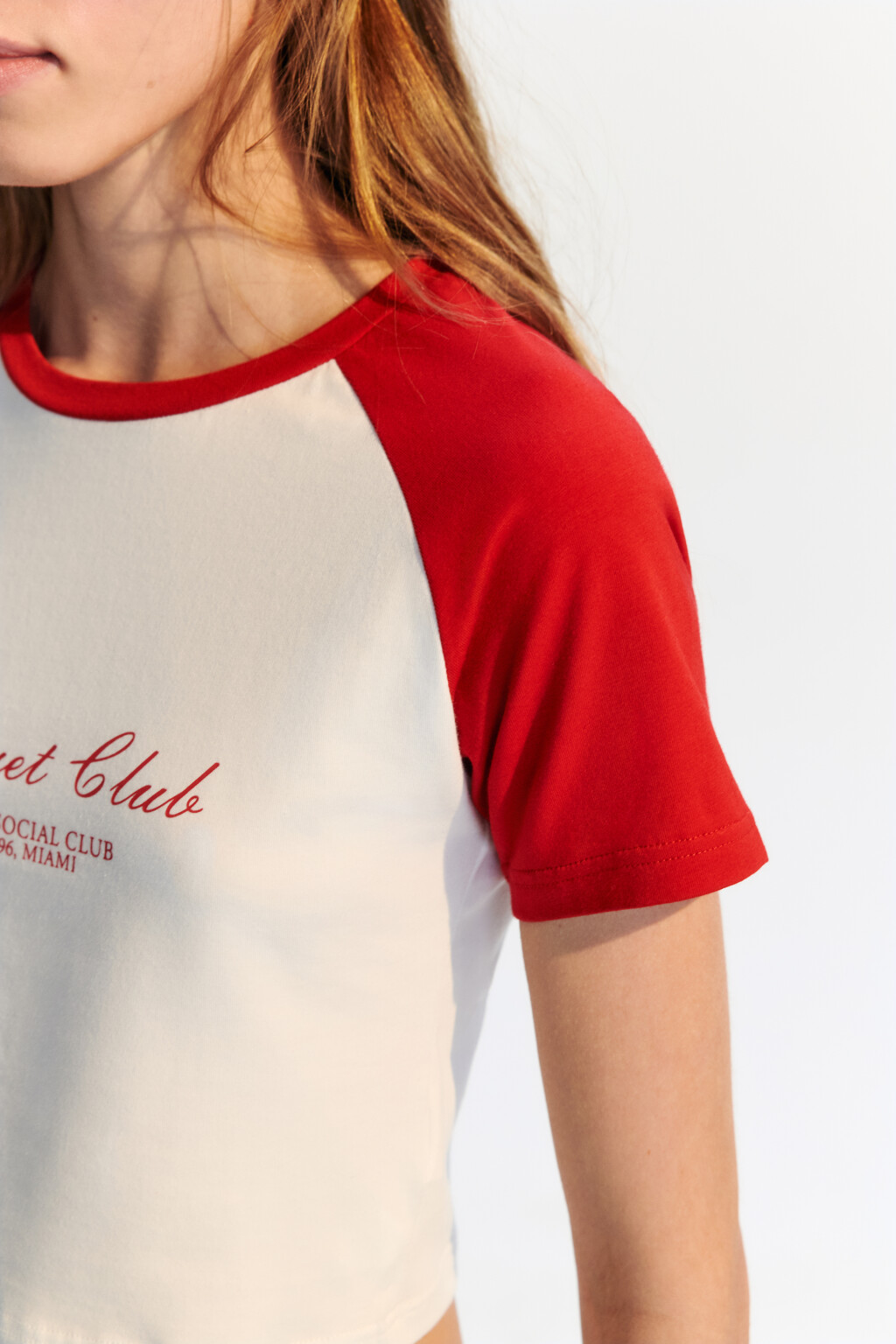 Футболка-топ спортивная с принтом - цвет красный - 6