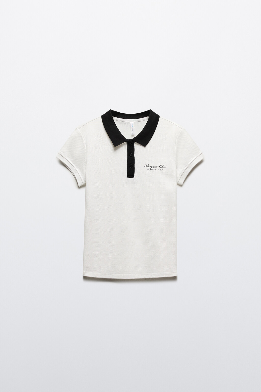 Футболка-поло спортивная с надписью - цвет ванильный - 7
