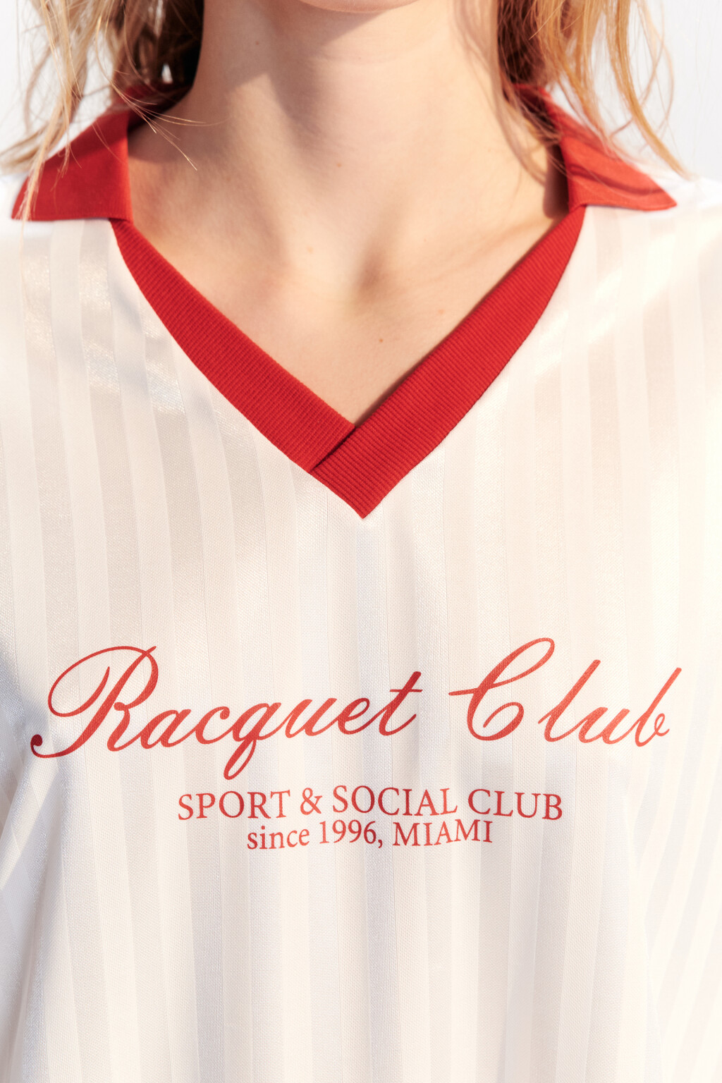 Футболка-джерси атласная с принтом - цвет ванильный - 6