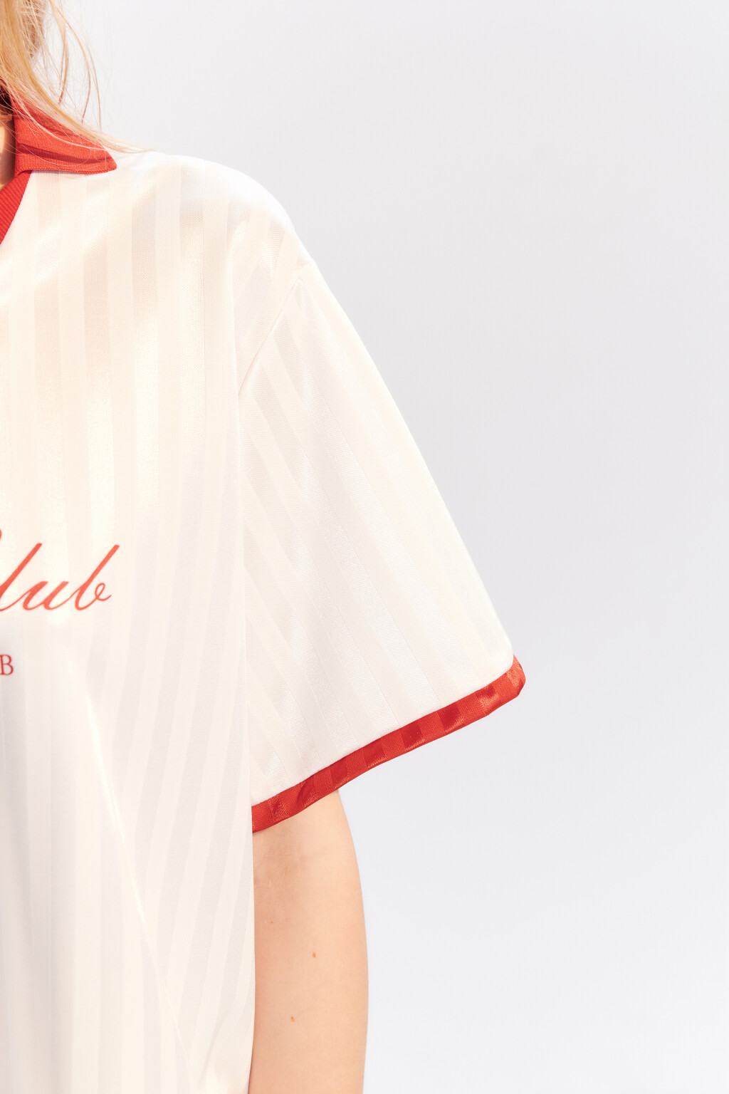 Футболка-джерси атласная с принтом - цвет ванильный - 7