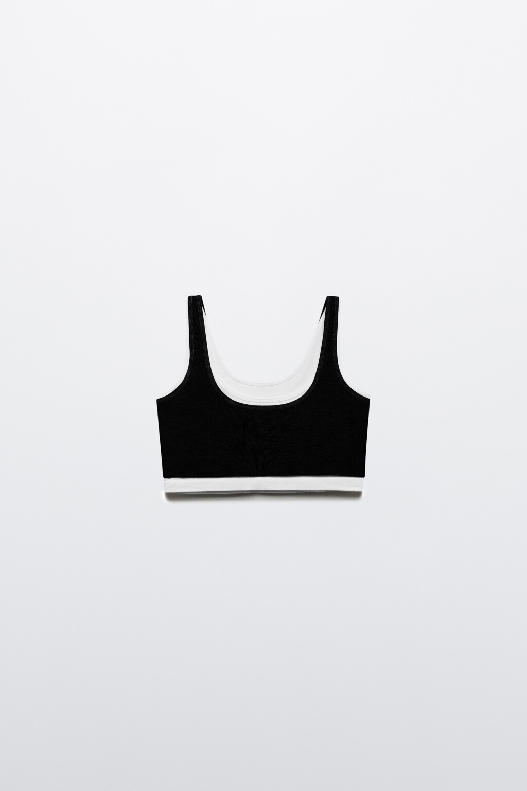 Топ-майка спортивный двуслойный - цвет черный - 7