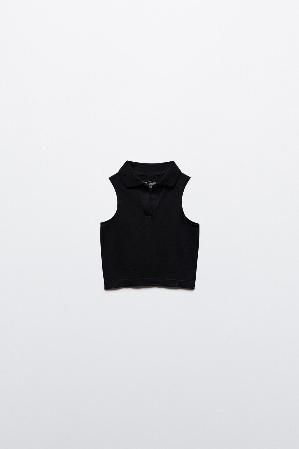Майка спортивная с воротником-поло - цвет черный - 7