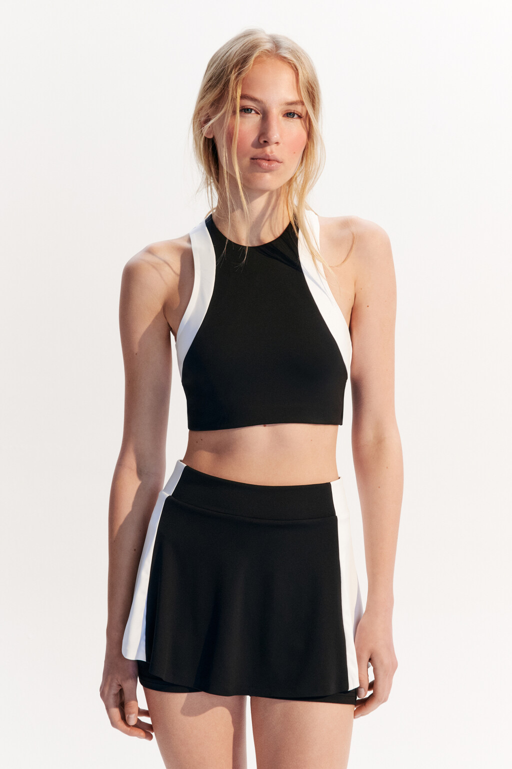 Топ-майка спортивный облегающий - цвет черный - 2