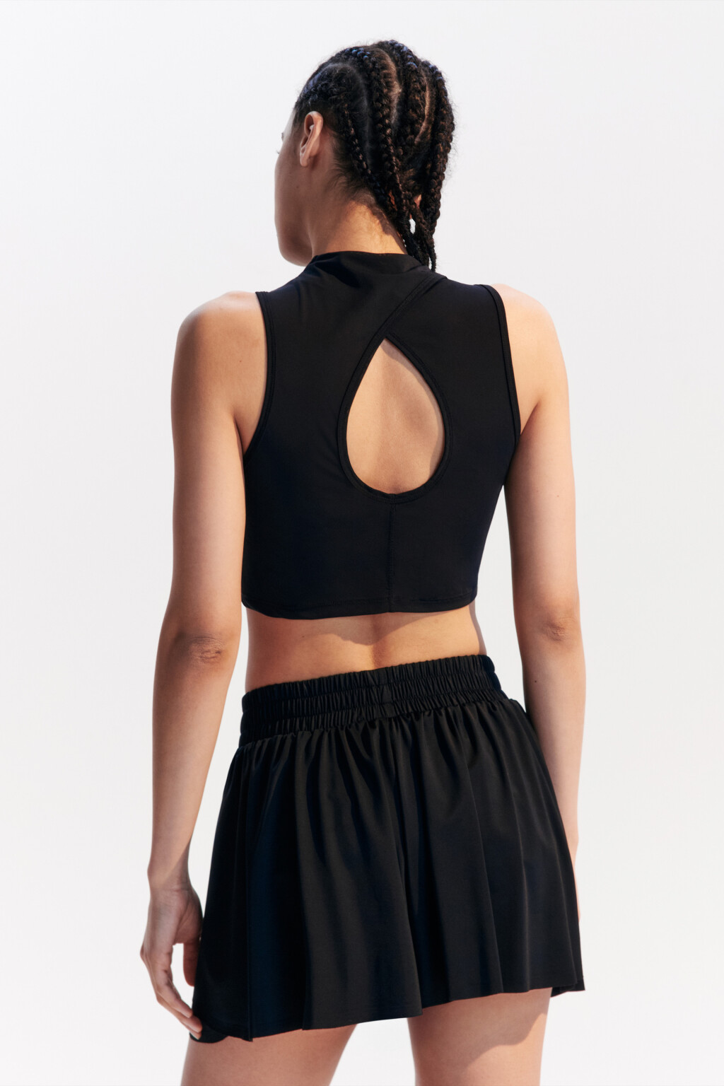 Майка-топ спортивная из сетки - цвет черный - 4