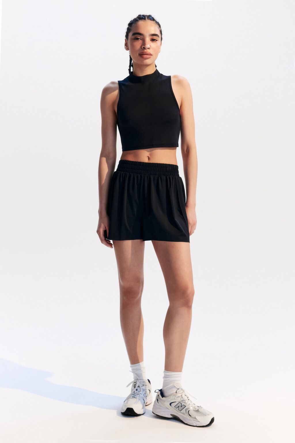 Майка-топ спортивная из сетки - цвет черный - 5