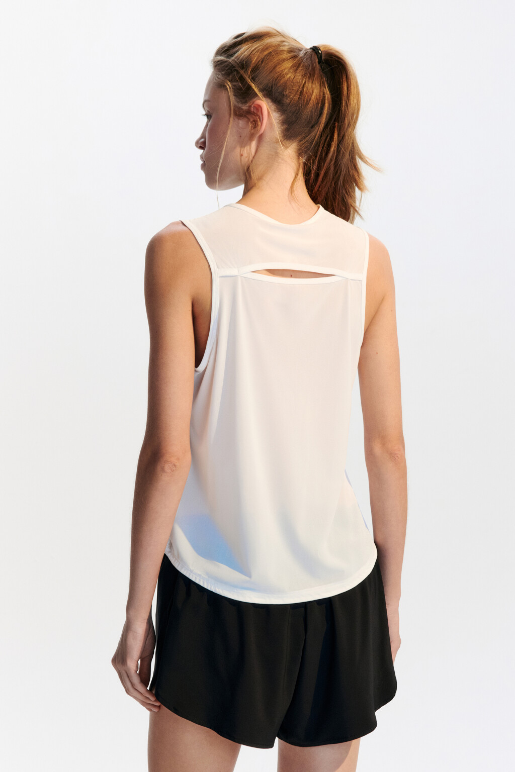 Майка спортивная из сетки - цвет ванильный - 3