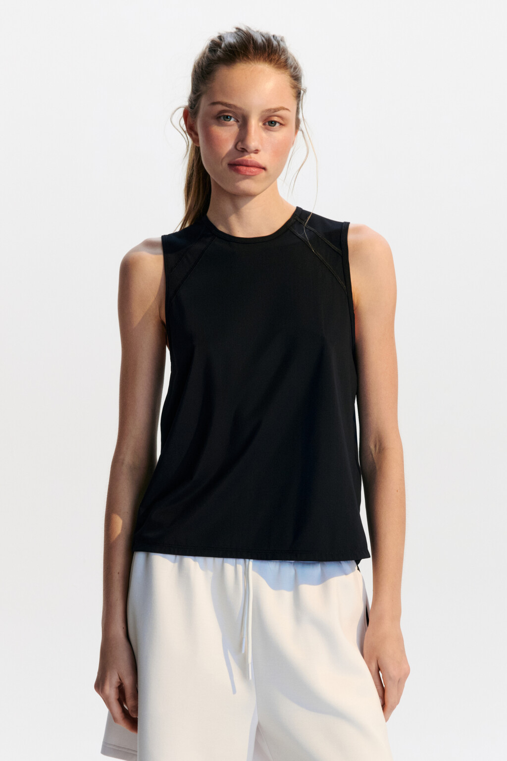 Майка спортивная из сетки - цвет черный - 2