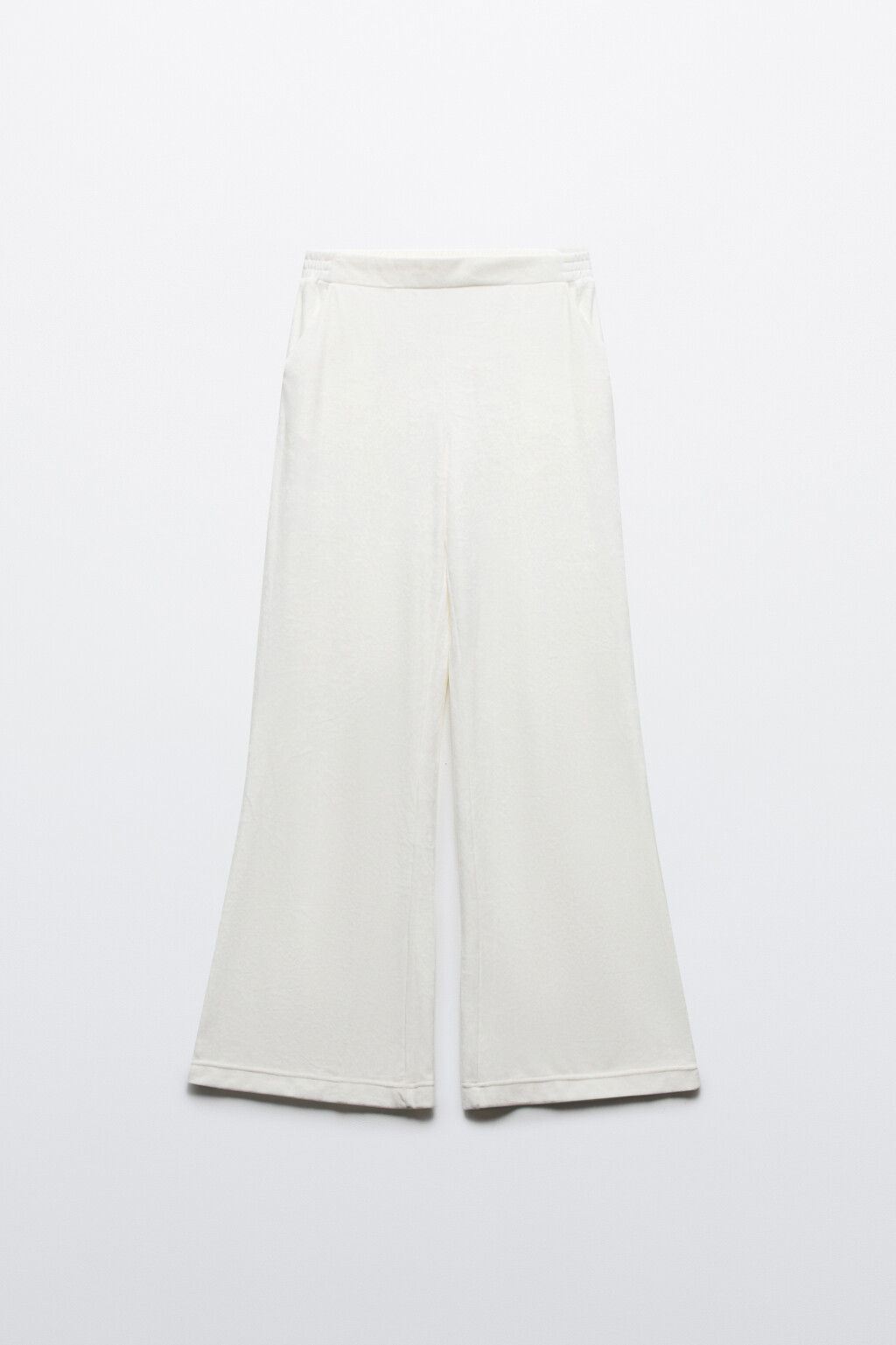 Брюки домашние из велюра - цвет ванильный - 7