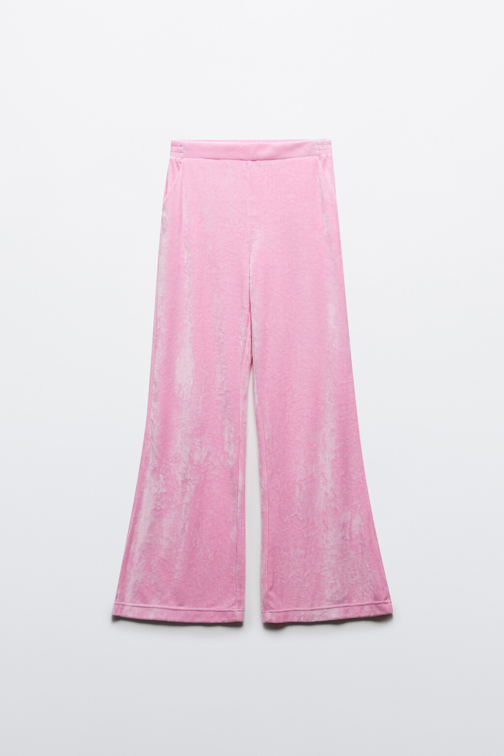 Брюки домашние из велюра - цвет розовый - 7