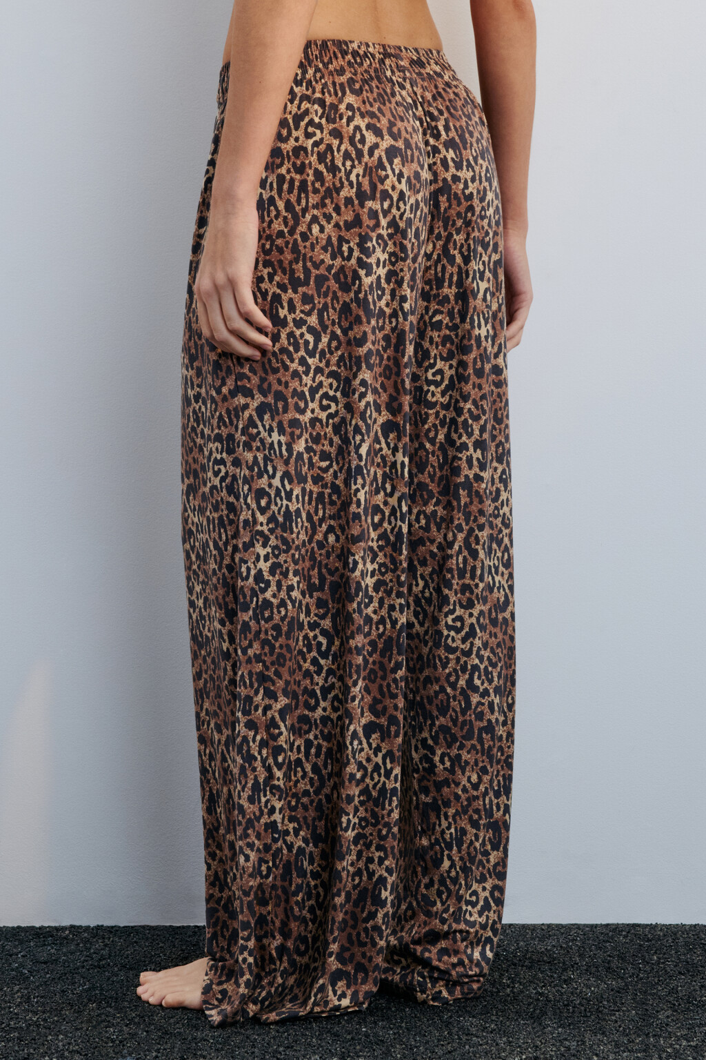 Брюки домашние широкие из вискозы - цвет мультиколор - 4