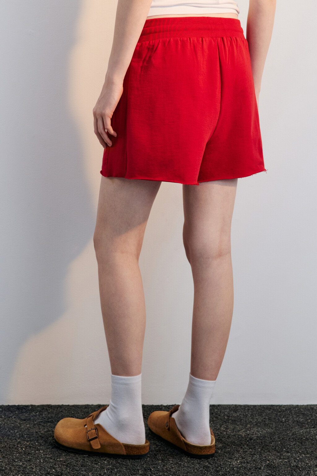 Шорты домашние трикотажные - цвет красный - 3