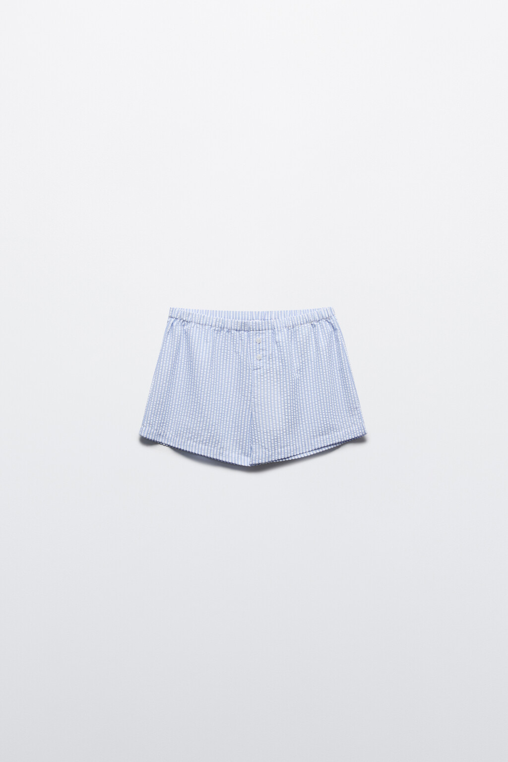 Шорты домашние из жатой ткани - цвет голубой - 7