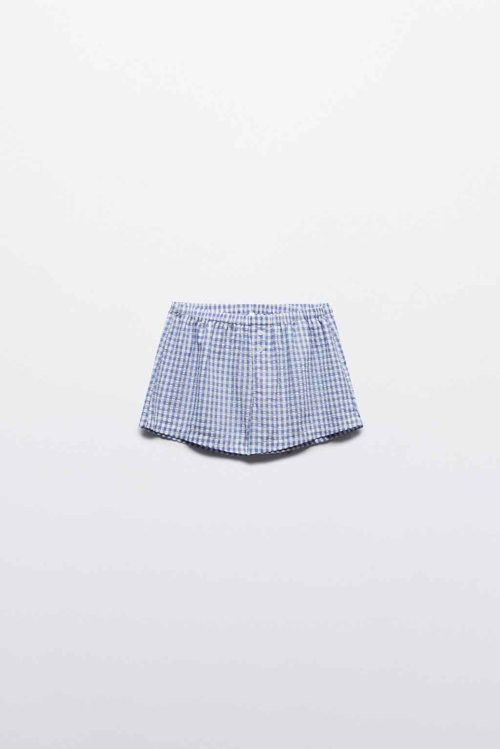 Шорты домашние из жатой ткани - цвет синий - 7