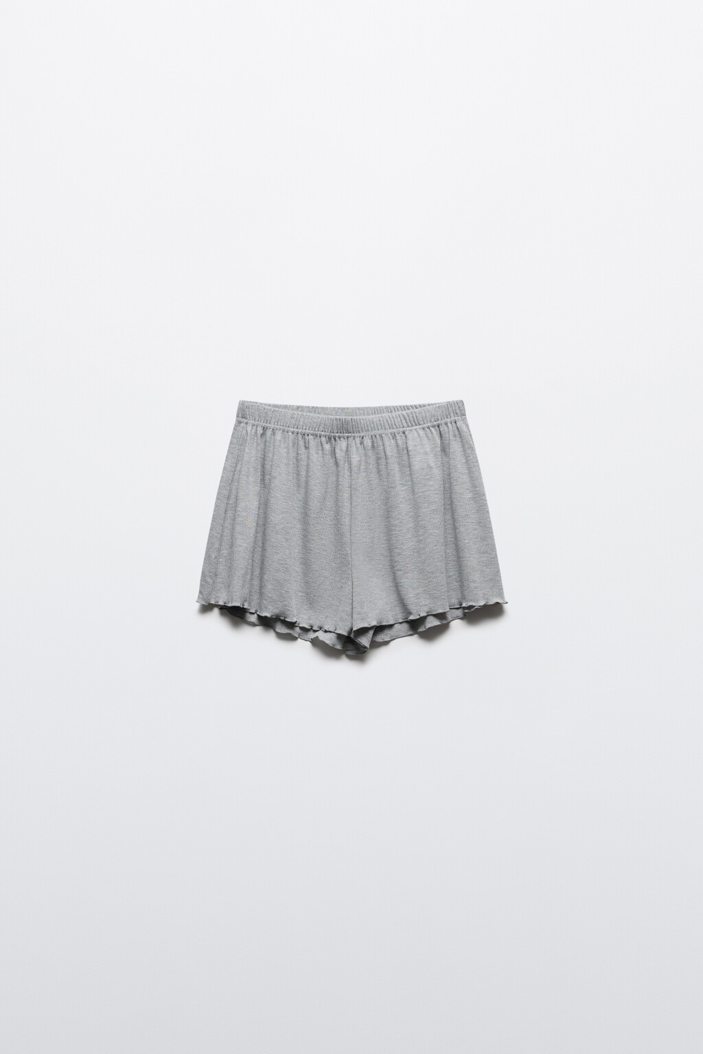 Шорты домашние свободные в рубчик - цвет серый - 7